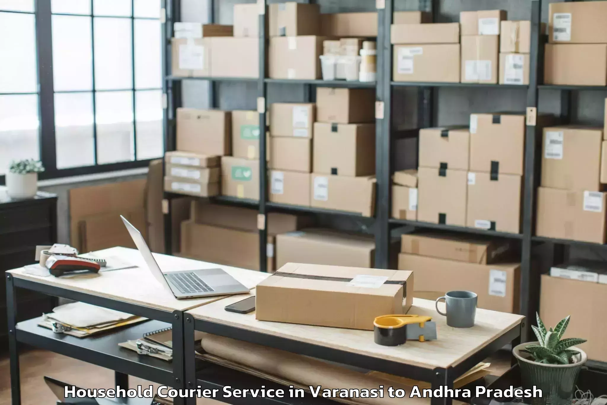 Top Varanasi to Simhadri Puram Household Courier Available